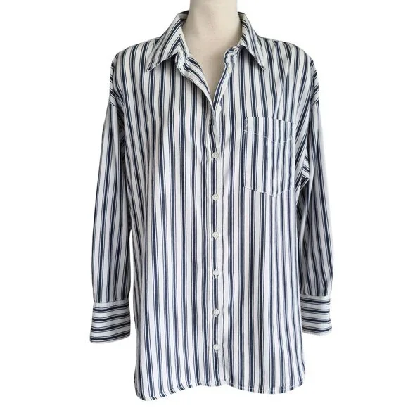 Anthropologie Maeve The Bennet Buttondown Shirt Size M - Picture 2 of 13